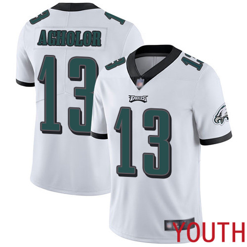 Youth Philadelphia Eagles #13 Nelson Agholor White Vapor Untouchable NFL Jersey Limited Player Football->youth nfl jersey->Youth Jersey